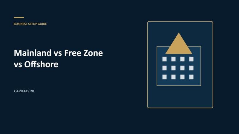 Mainland vs Free Zone vs Offshore Company in the UAE: A Decision Framework
